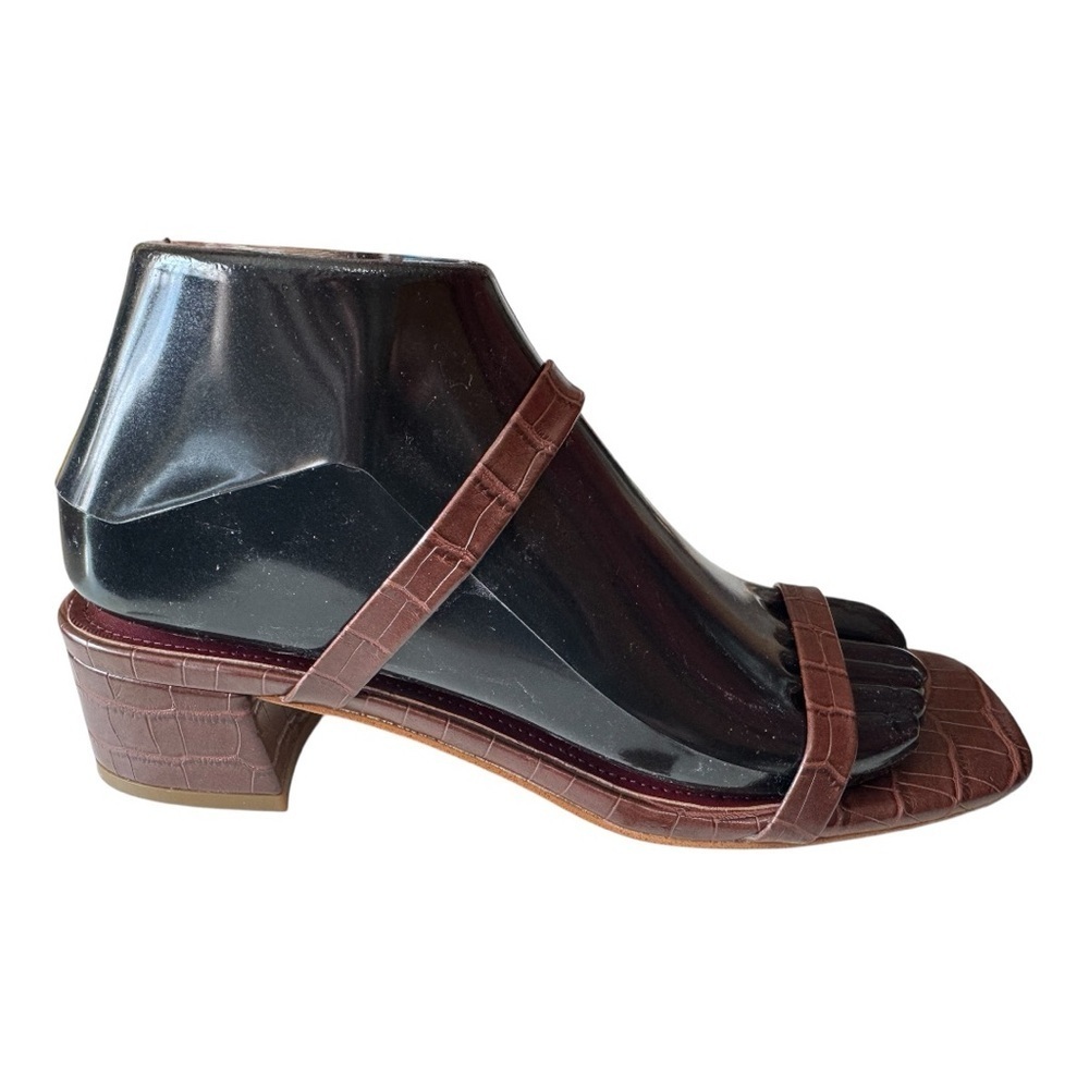 NWOT Marc Fisher Caylon Sandal - Marsala Croco Embossed - Women’s 7 - Picture 3 of 11